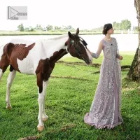 Lilac Blouse – Front Open Gown – Lehenga n Dupatta - Image 7