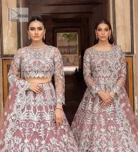 Tea Pink Blouse – Scalloped Lehenga – Dupatta - Image 5