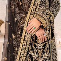 Black Long Shirt – Trousers n Dupatta - Image 3