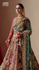 Multiple Colour Maxi – Sky Blue Lehenga n Green Dupatta - Image 7