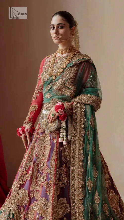 Multiple Colour Maxi – Sky Blue Lehenga n Green Dupatta