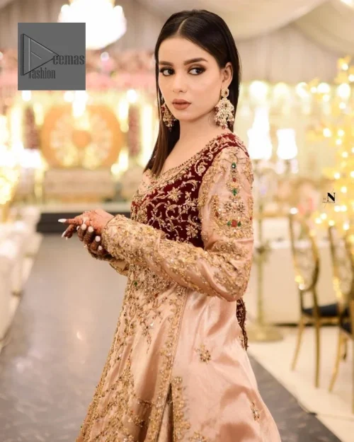 Your words about your special day is expertly written in this beautiful dress. This ivory front open gown is the