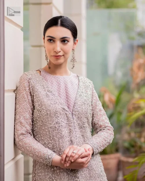 Violet Front Open Long Shirt n Sharara