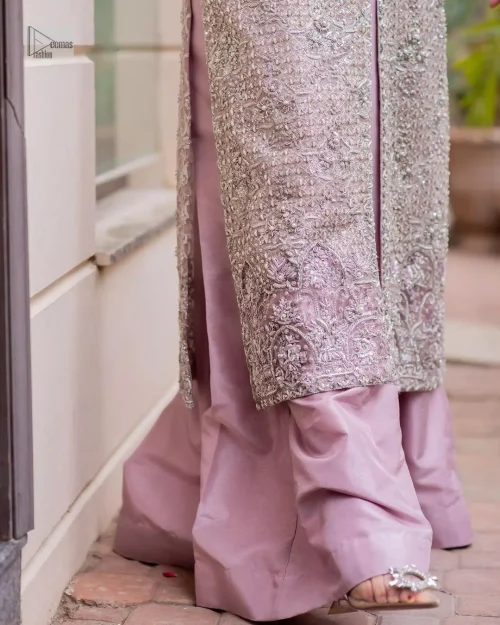 Violet Front Open Long Shirt n Sharara