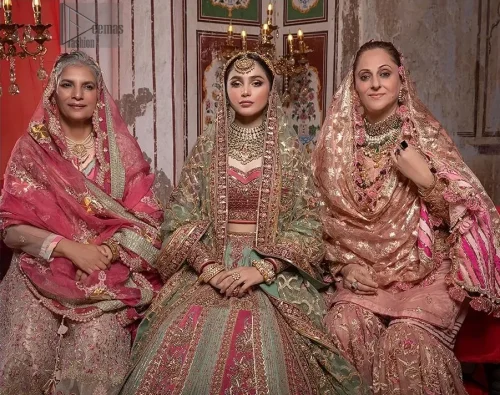 This breathtaking ensemble fuses perfection with vibrant elegance.