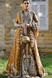 Copper Front Open Maxi Lehenga Dupatta