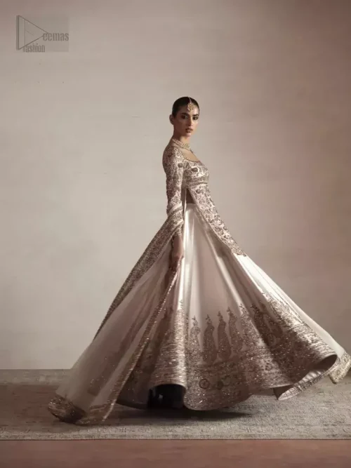 Ivory Short Shirt Lehenga Dupatta