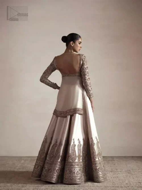 Ivory Short Shirt Lehenga Dupatta