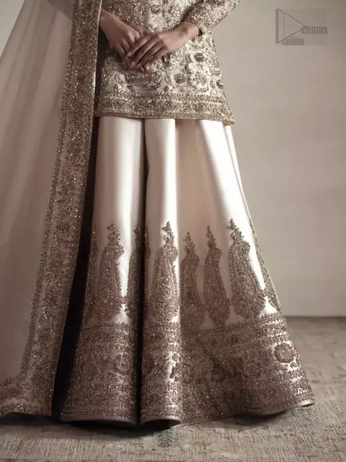 Ivory Short Shirt Lehenga Dupatta