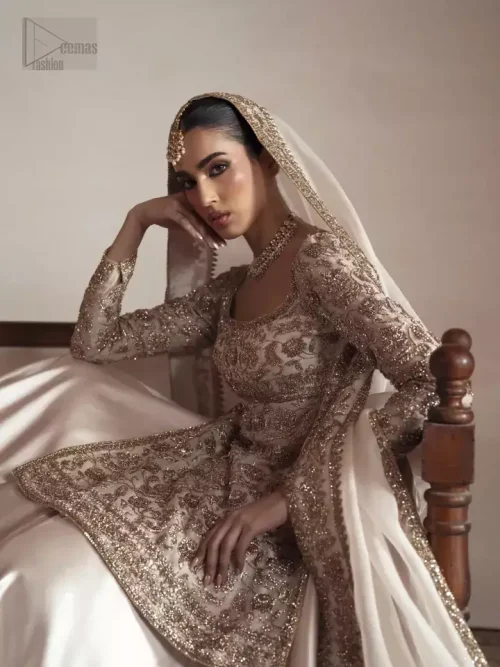 Ivory Short Shirt Lehenga Dupatta