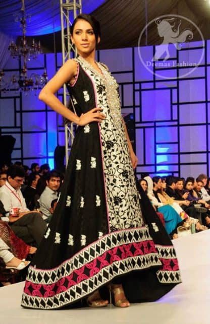 Black & White Back Trail Semi Formal - Latest Pakistani Fashion 2022