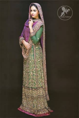 purple wedding dress pakistani