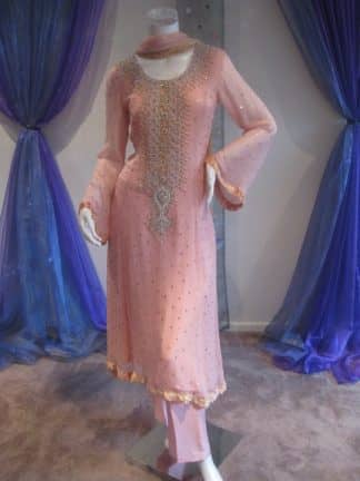 tea pink pakistani dress