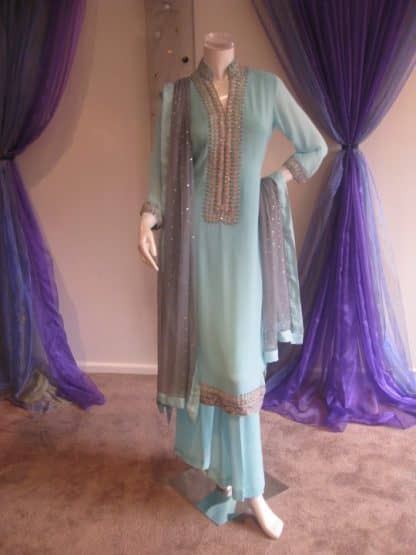 Pakistani Casual Fashion- Light Blue Casual Wear Dress
