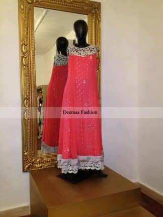 Pakistani Latest Fashion Pink Anarkali Dress