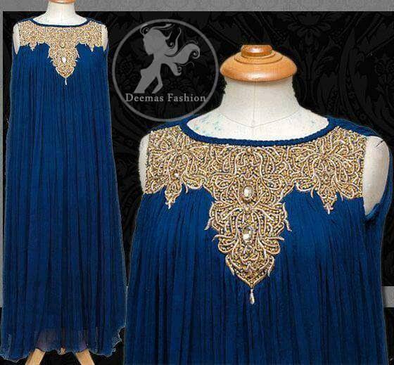 blue party wear dress