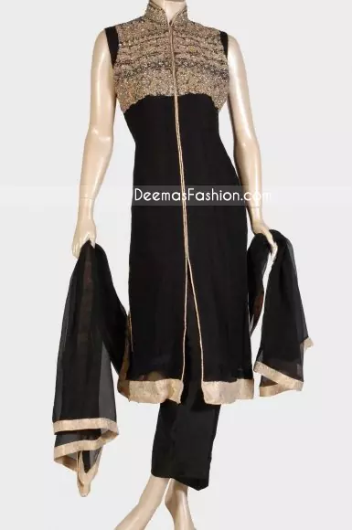 casual simple black dresses pakistani