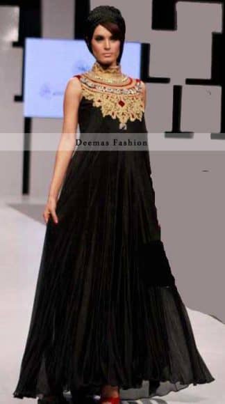 Latest Designer Collection - Black Party Wear Dress - Latest Pakistani