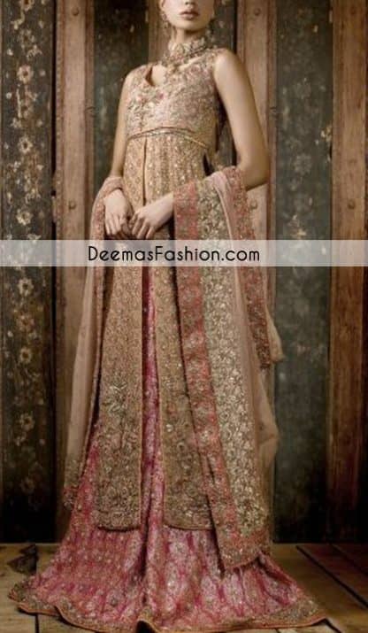 pink sharara bridal