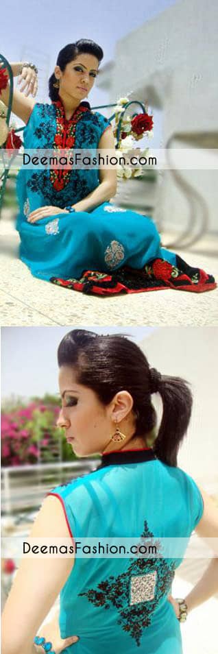  Ferozi Aline Embroidered Casual Wear Dress