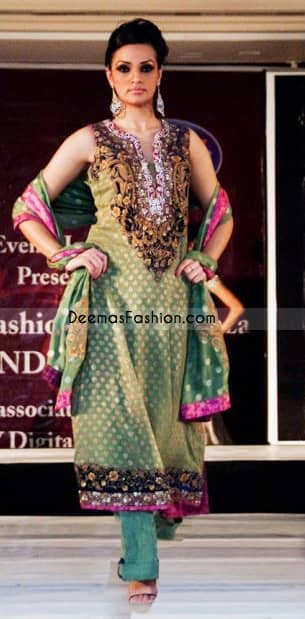 Buy Pakistani Fashion Dress Light Green Magenta Buy Pakistani Fashion Dress Light Green Magenta