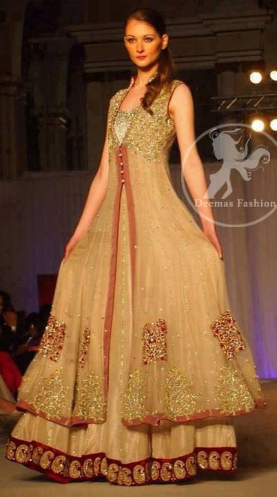 double layer long gown