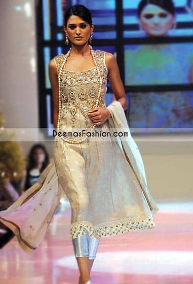 Desighner Wear - Light Golden & Silver Grey