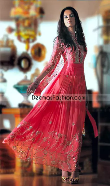 Latest Pakistani Fashion Pink Pishwas