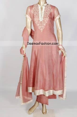 Sale Pakistani Simple Pink Anarkali Dress