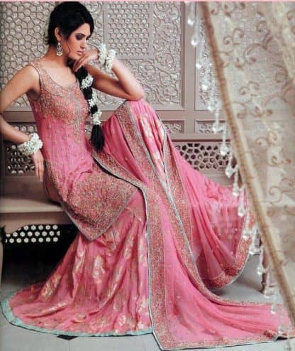 tea pink bridal maxi