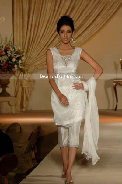 silver pakistani bridal dress
